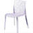 Helskdg Transparent Stacking Side Chair with Artistic Pattern Design