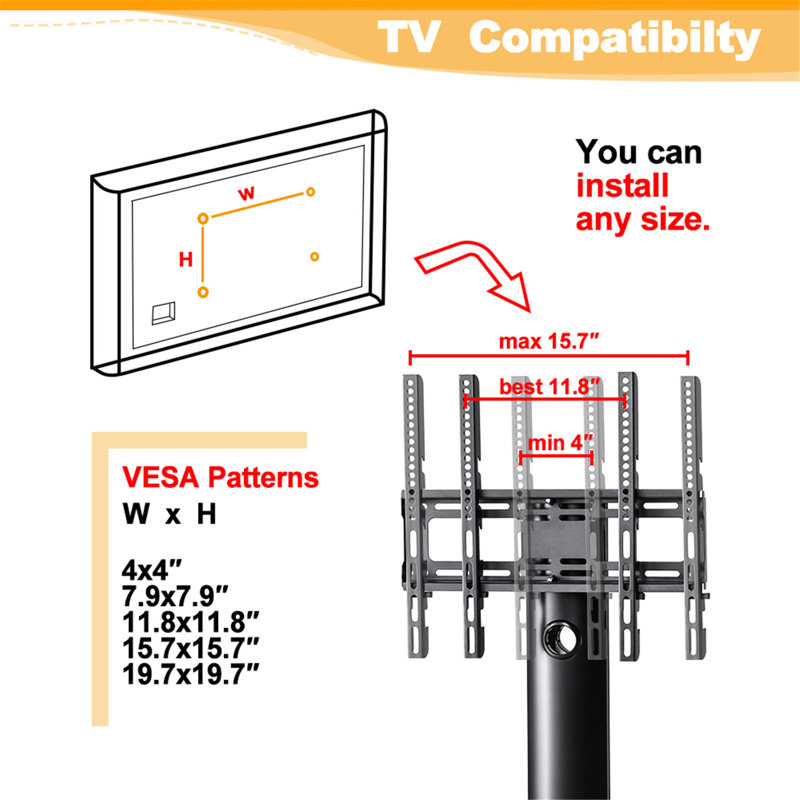 UD Single Screen Floor Stand Mount