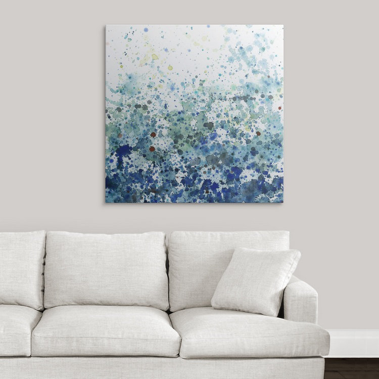 «Speckled Sea II» par Megan Meagher, reproduction d'art, H 24 po x l 24 po x P 1,5 po, Toile