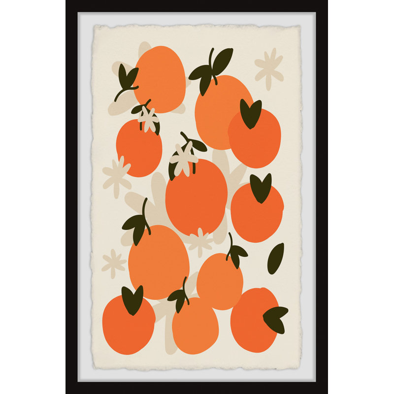 «Juuche Oranges», reproduction encadrée, H 36 po x l 24 po x P 1,5 po