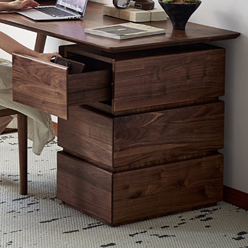 Bureau en noyer noir clair et luxueux, H 29,53 po x l 70,87 po x P 27,56 po