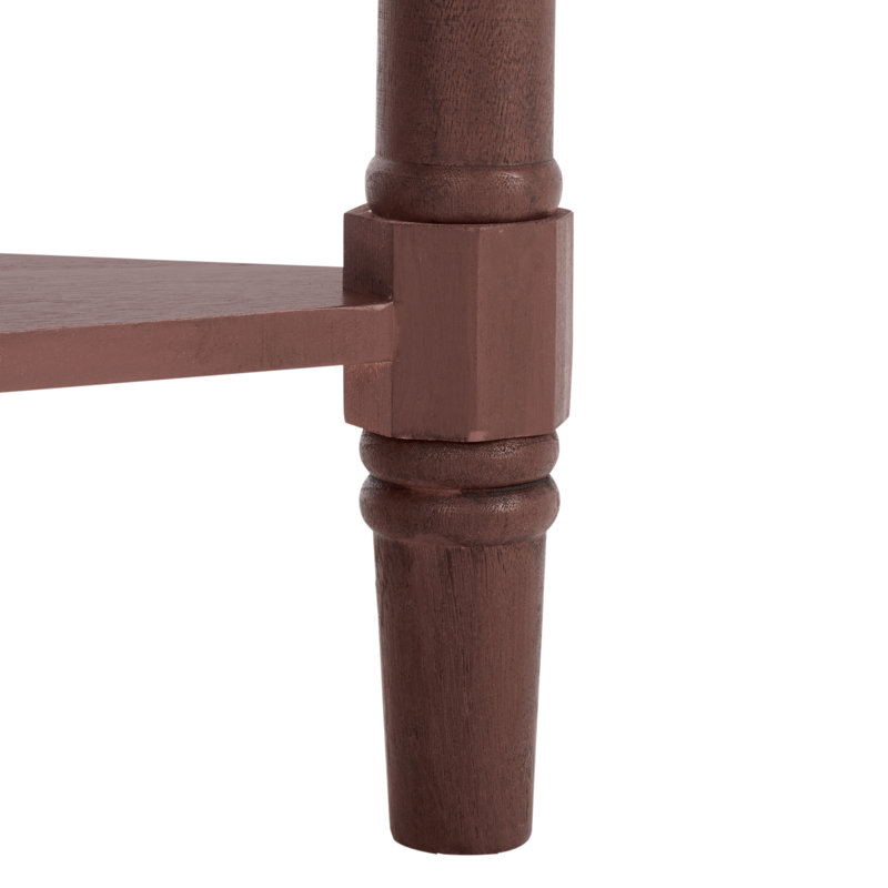 Twerton Solid Wood End Table with Storage, Red