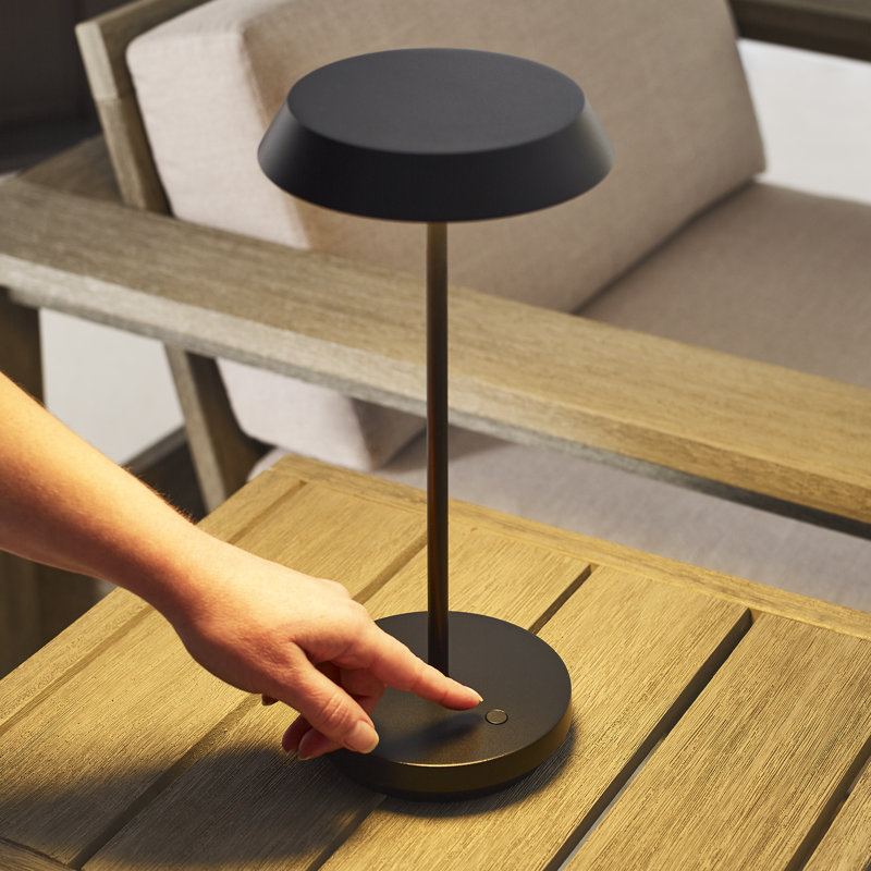 Tepa Accent Rechargeable Table Lamp, Black