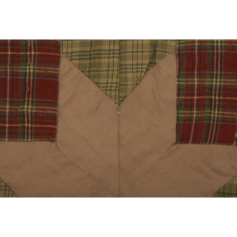 Rustic Navy and Green Cotton Patchwork California King Quilt Set