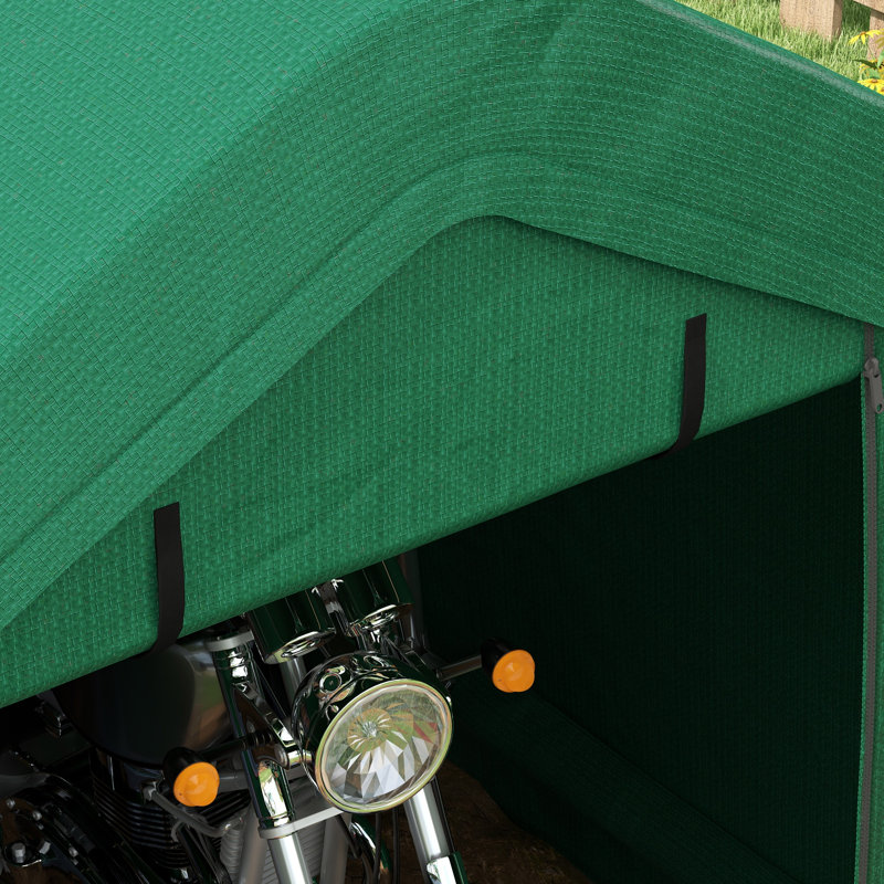 8'x6' Outdoor Storage Shelter with Roll Up and Zipper Door