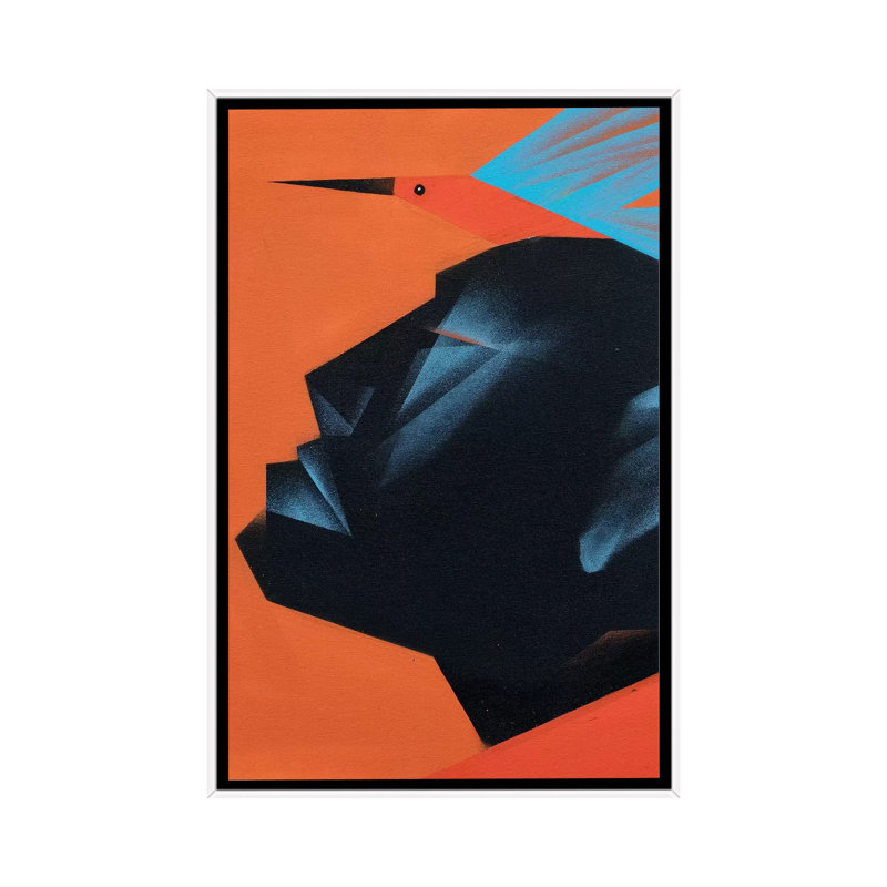 Cabeca III 1 Piece Wall Art on Canvas, 66.04 cm H x 45.72 cm W, White Framed