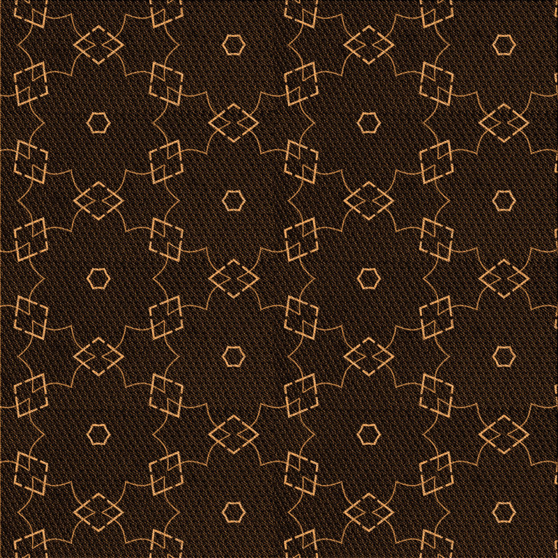 Tapis géométrique en laine orange, Carré 7 pi