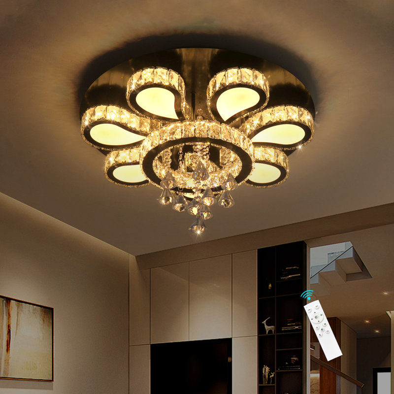 Lustre moderne à DEL, Noir mat