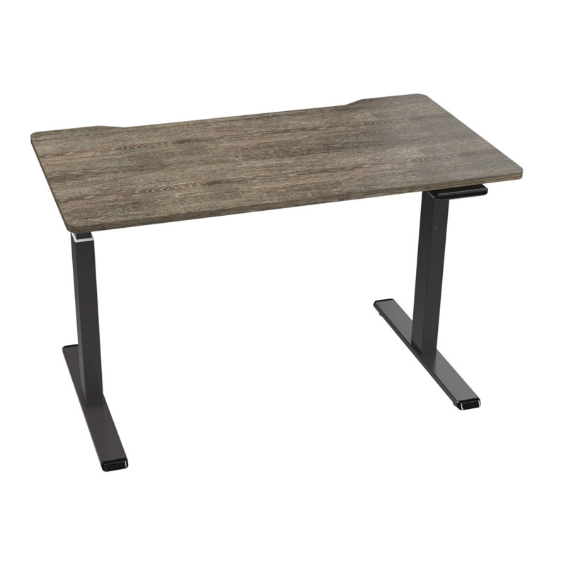 Adjustable Electric Standing Desk, Gray/Black