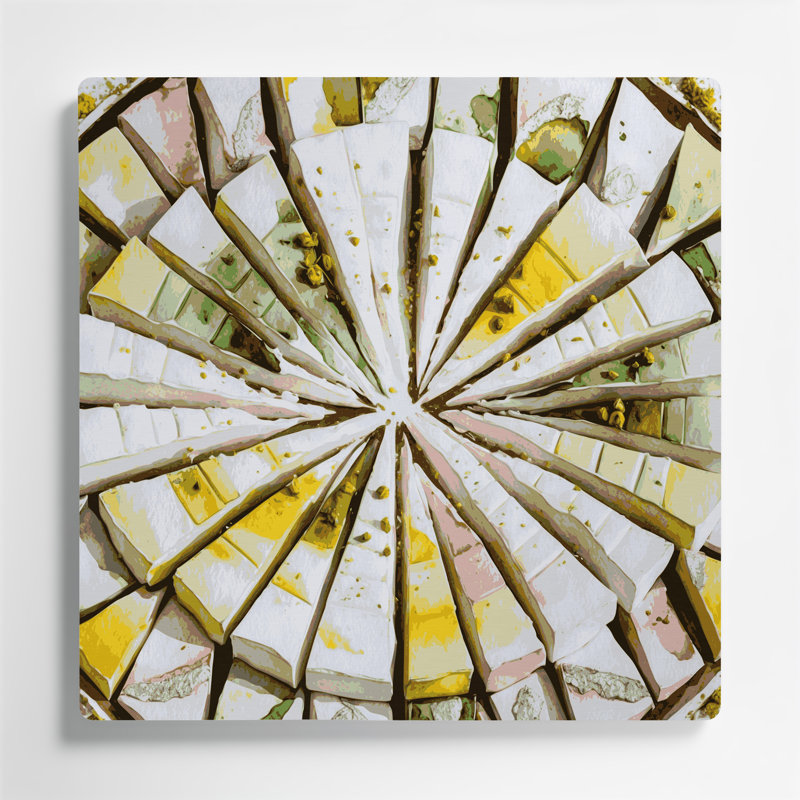 Desserts, art mural gris Barfi, H 12 po x l 12 po