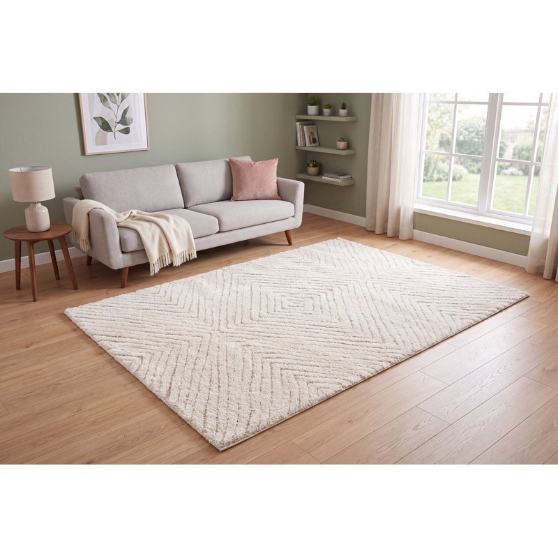 Tinishia Geometric Indoor Rug, Rectangle 5'2" x 7'