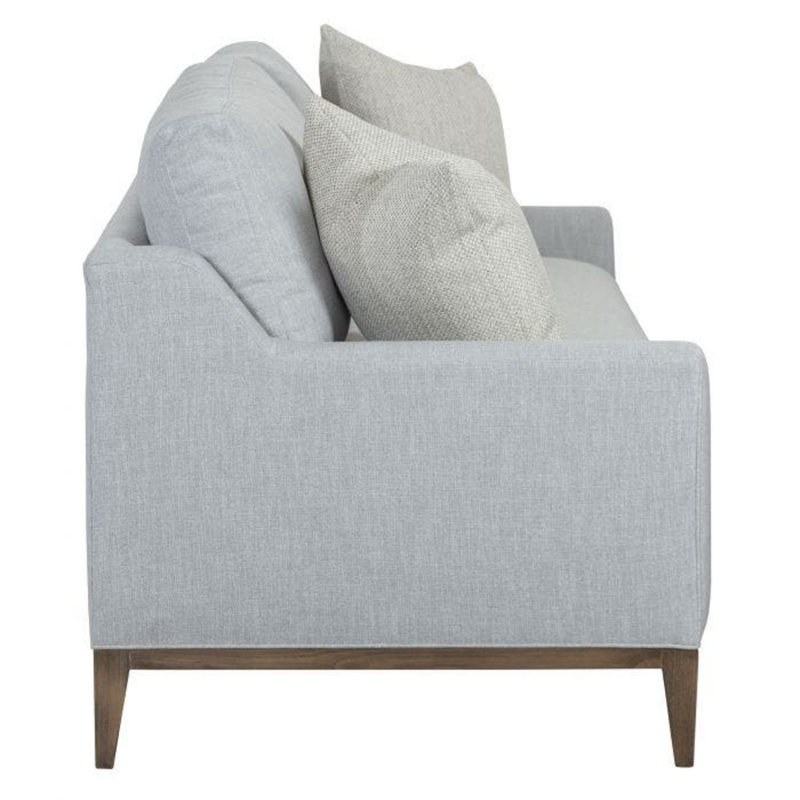 Hendrix 81'' Round Arm Sofa with Reversible Cushions, 3156 Linen 100% Polyester, Walnut