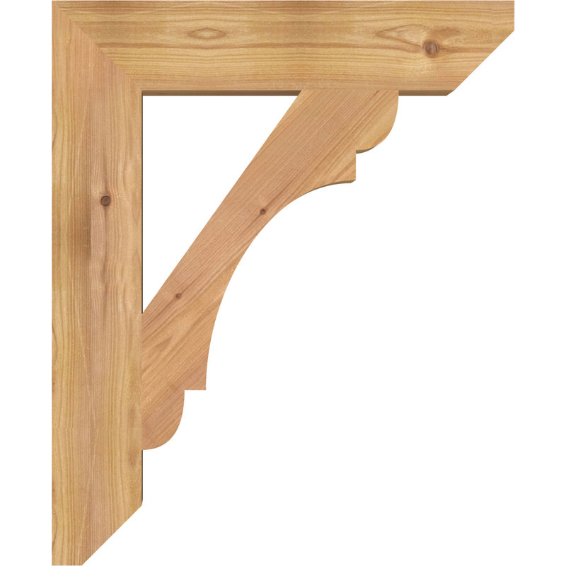 Support en bois / corbeau, Cèdre rouge de l'Ouest (lisse), H 22 po x l 3,5 po x P 18 po