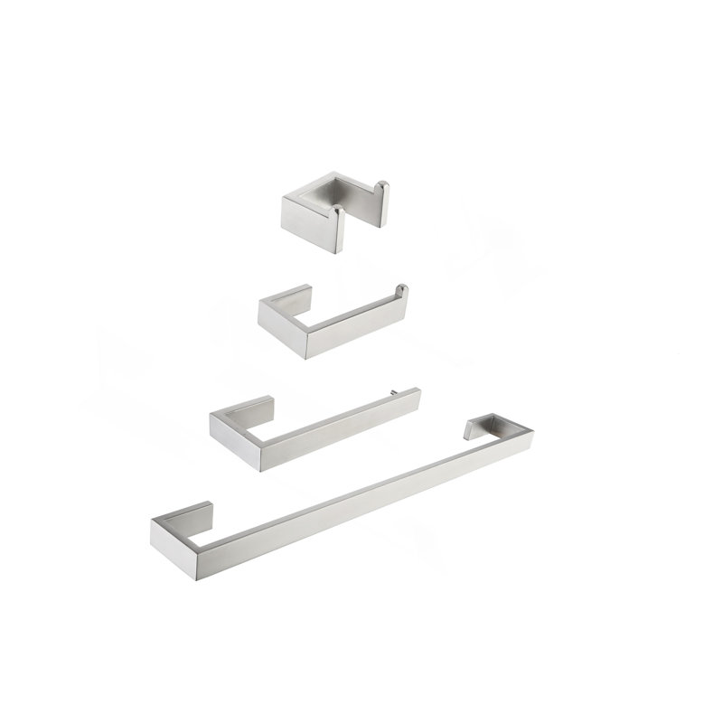 4- Piece Stainless Steel Bathroom Hardware Set