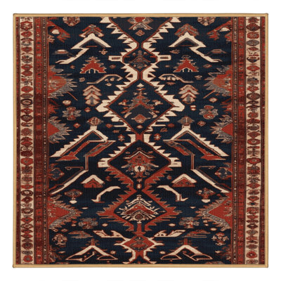 Machine Washable Persian Brown Area Rug