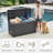 YITAHOME 90 Gallon Water Resistant Resin Lockable Deck Box,Brown-85961919