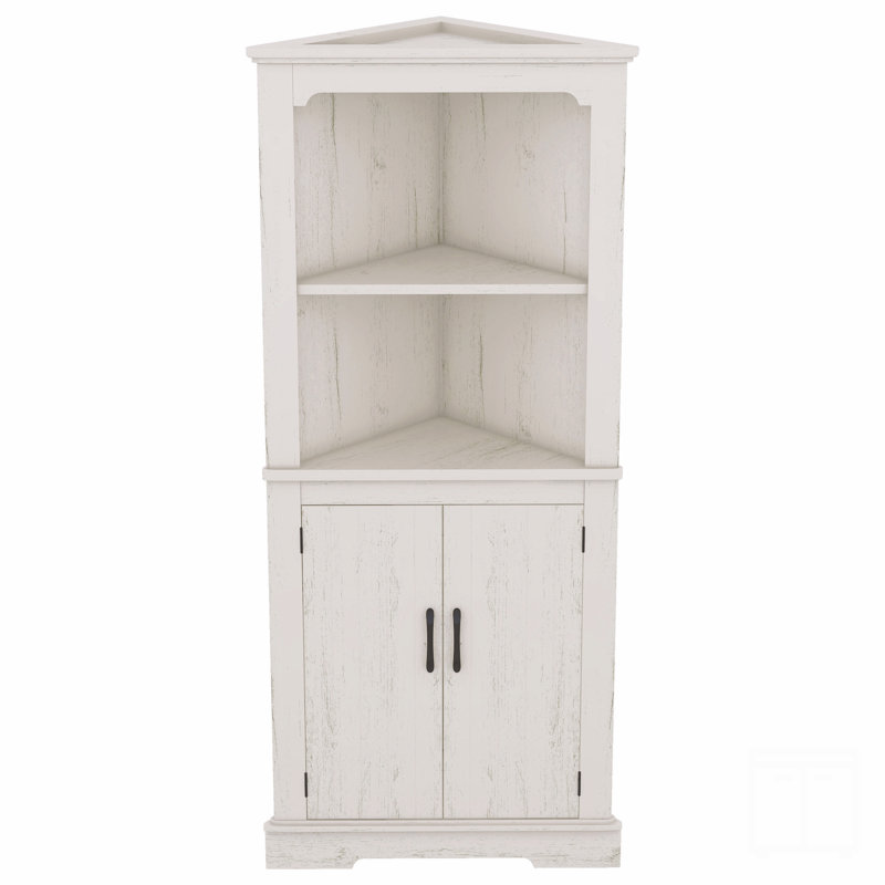 Grande armoire d'angle avec portes, Beige