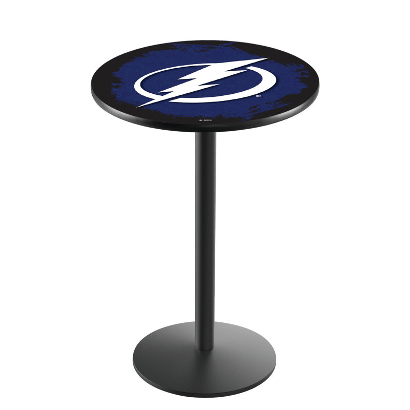 Table bistro NHL, Noir froissé, Tampa Bay Lightning