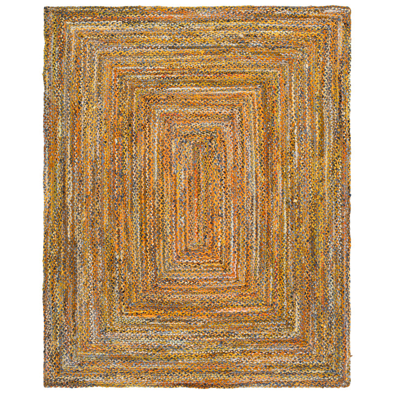 Braided Hand Woven Cotton Solid Colour Indoor Rug, Rectangle 8' x 10'