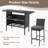 Wicker Bar Set with 4 Stools & Outdoor Bar Table-1281852467