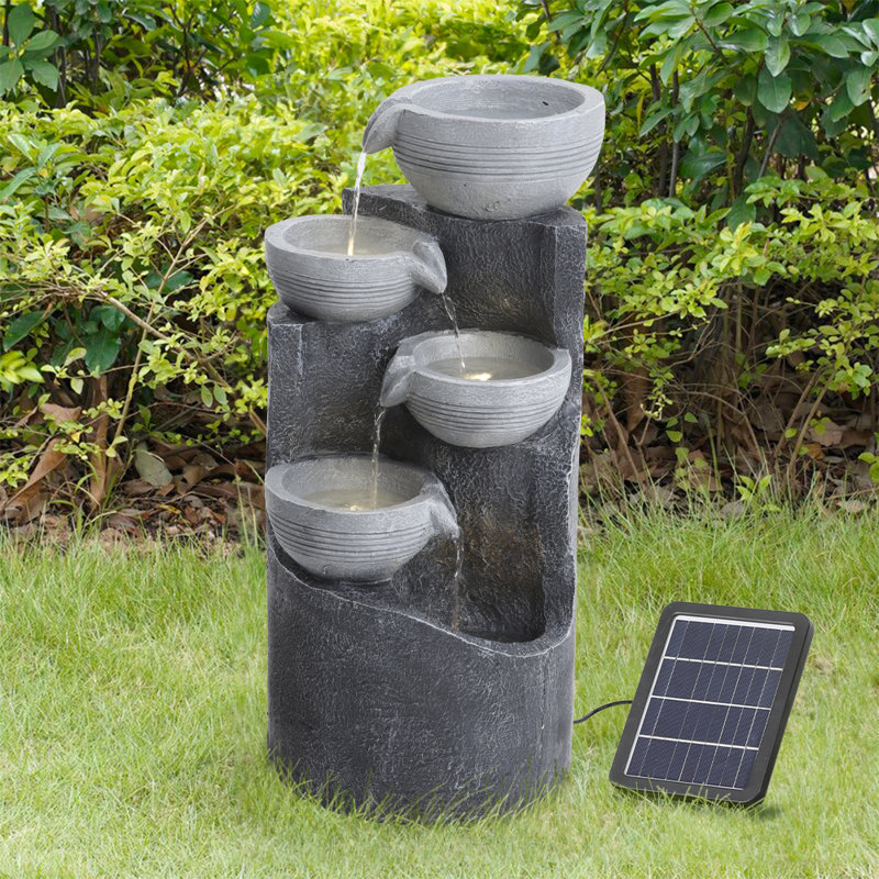 Weather Resistant Floor Fountain with Light