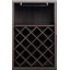 Armoire à vin Hazen au fini espresso avec support à vin intégré et grand rangement pour les salles à manger modernes