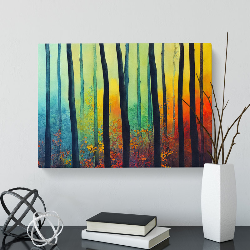 Forest in Technicolour Vol.1 - Wrapped Canvas, 35cm H x 50cm W x 3cm D