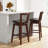 Desanto Swivel Upholstered Faux Leather Counter Stool