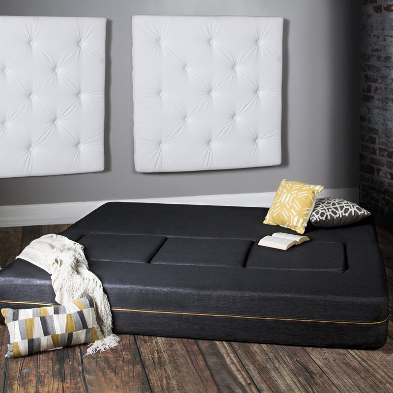 Shontae 84 " Upholstered Futon, Black