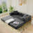 Lozena 78-Inch King-Size Convertible Sleeper Sofa Bed with No Assembly, Hybrid Mattress Couch Compression Sofa In a Box-217050378