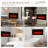 36'' W Black Electric Fireplace