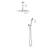 10 Inch Square Rain Shower Head With Handheld Showerhead (Without Control Valve)