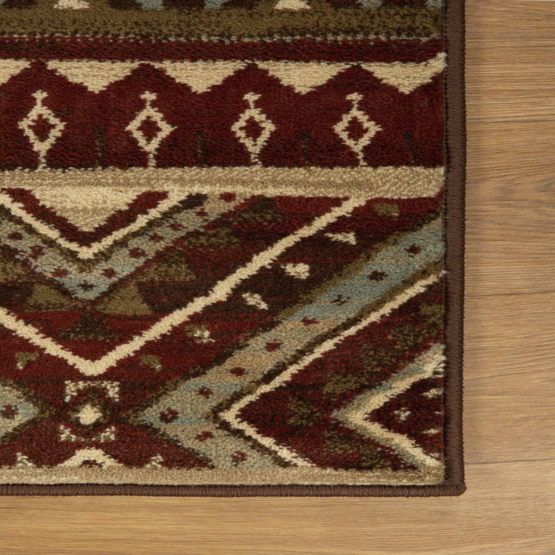 Très grand tapis d'intérieur tissé à la machine Arabella, Rectangle de 5 pi x 8 pi