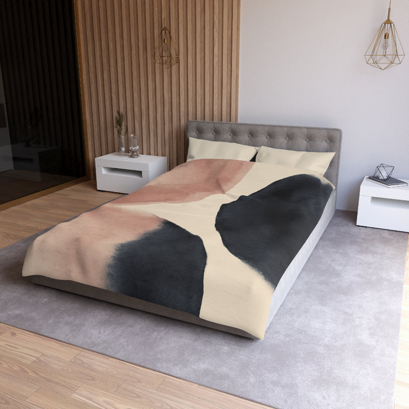 Microfiber Duvet Cover Boho Style, Design 79, Cream, Twin XL Duvet Cover