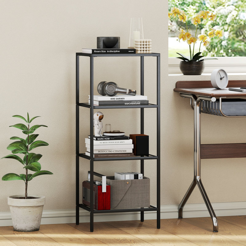 40cm W Metal Shelving Unit, Black