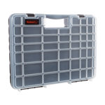 Stalwart 55-Comparment Small Lockable, Portable Toolbox Box for Office Supplies and Craft Storage