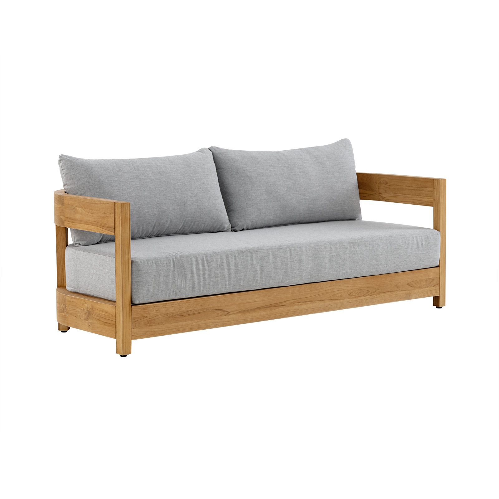 Everlee 5-Person Teak Patio Seating Group, Gray
