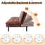 Canapé-lit futon convertible 3-en-1, deux accoudoirs, causeuse compacte robuste-1116474846
