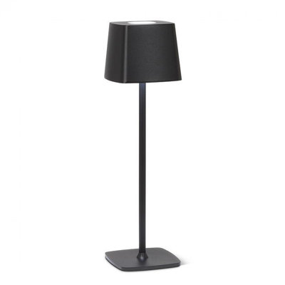 Lampe de table carrée à abat-jour à DEL brune