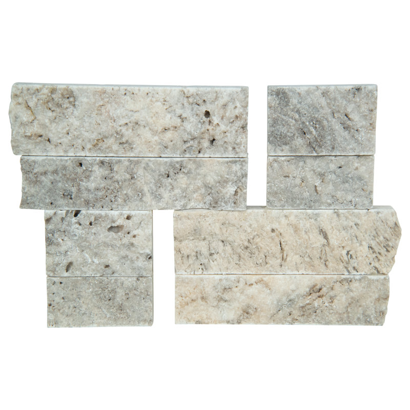 Stonecrest 4.5 in. x 9 in. Split Face Natural Stone Ledger Corner Wall Tile, Argento Way
