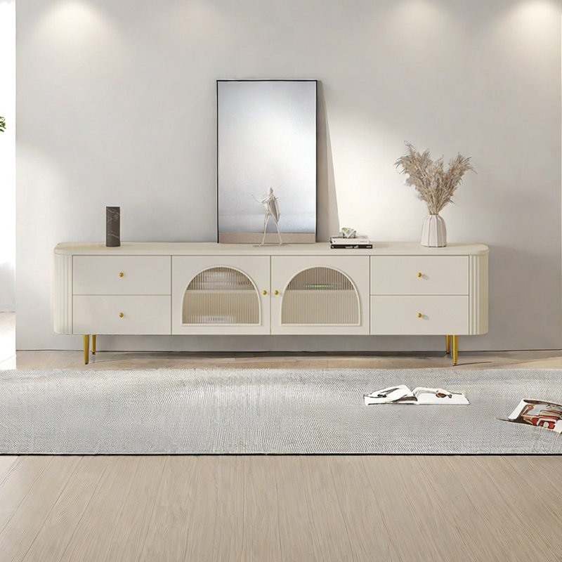 Meuble télé en bois de style français moderne, 86.61"