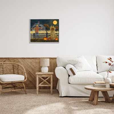 " Scarecrow Farm Landscape Single Picture Frame " by Billy Jacobs