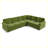 Chenille Upholstered Convertible Sleeper Sofa Bed Green