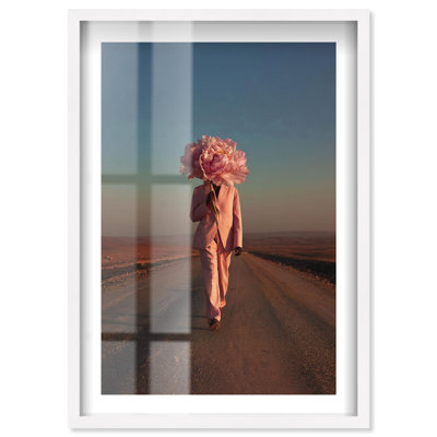 Desert Fashion Shadowbox Print Vintage Art Prints by Notoriart, White Frame, 36 x 54