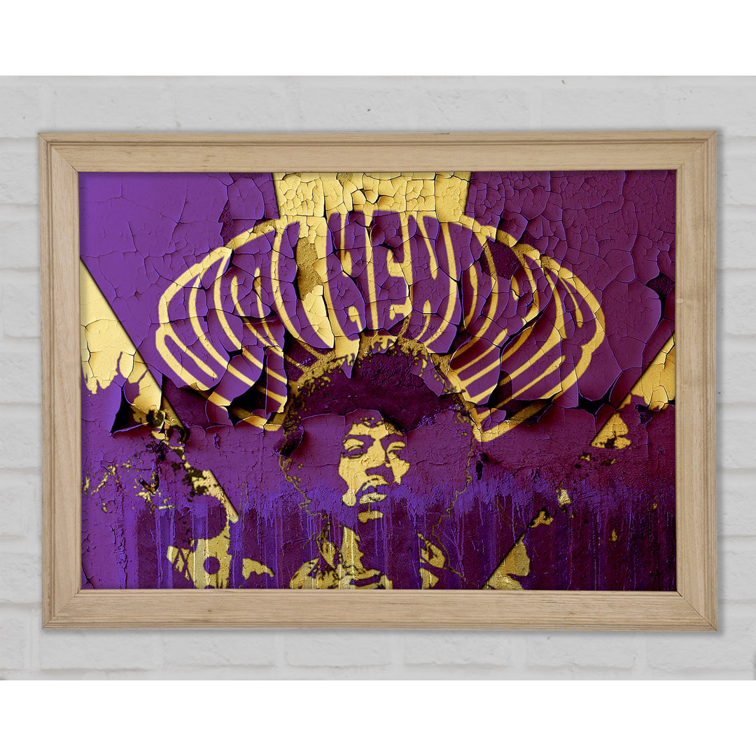 Jimi Hendrix Purple Haze - Einzelner Bilderrahmen Druck