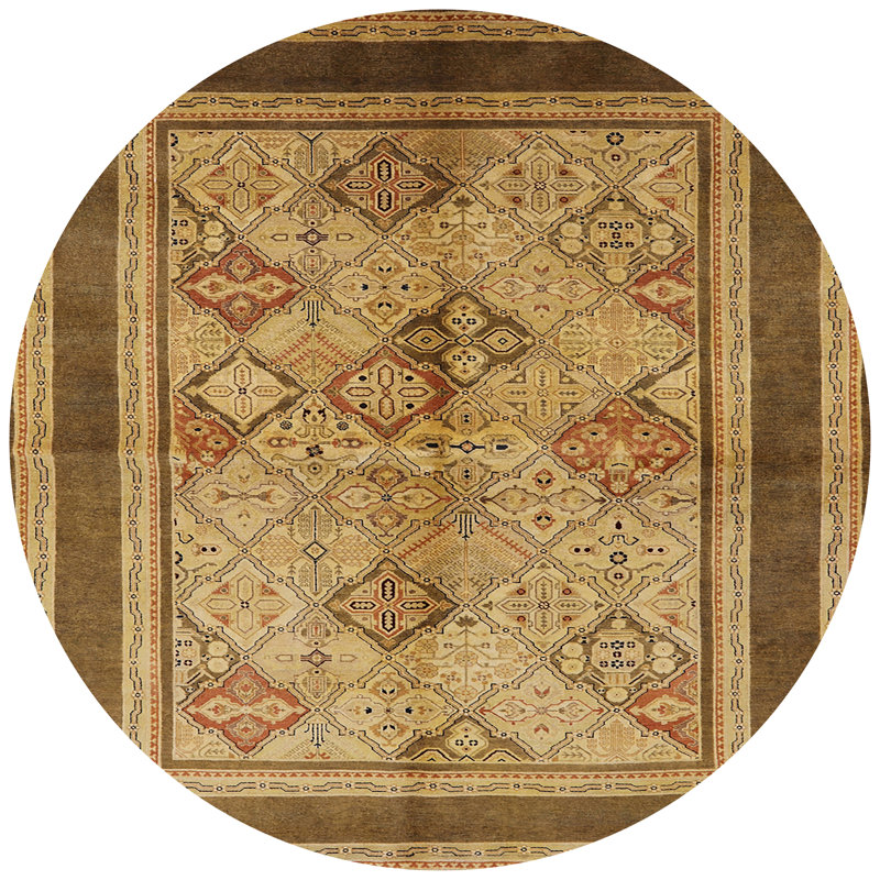 Tapis beige Claireborne, Rond 6 pi