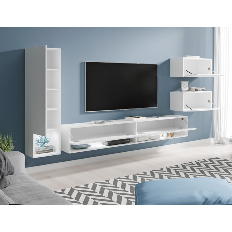 Creasey Entertainment Unit for TVs up to 78", White