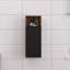 Armoire de rangement murale flottante noire et noyer pour petits espaces
