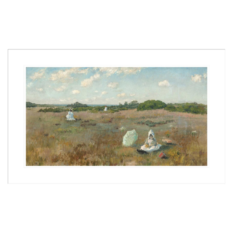 «Gathering Autumn Flowers» par William Merritt Chase, impression giclée encadrée, H 19,02 po x l 29,5 po