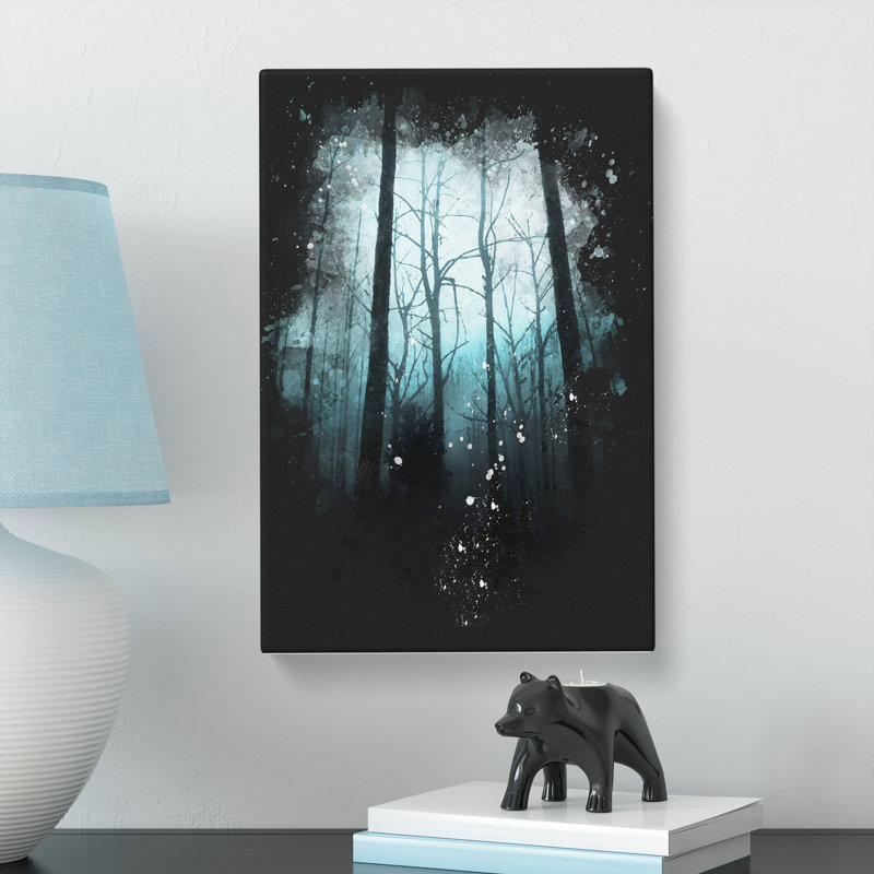 Misty Forest Abstract - Wrapped Canvas, 50cm H x 35cm W x 3cm D